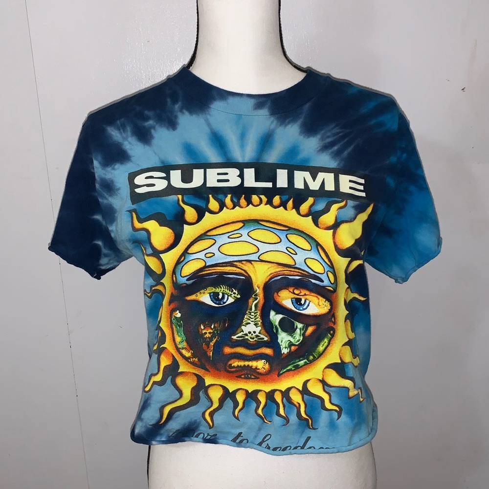 Blue Tie-Dye Cropped Shirt (Sublime)